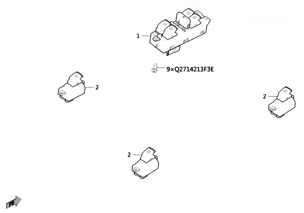 scheme for блок управления стеклоподъёмниками