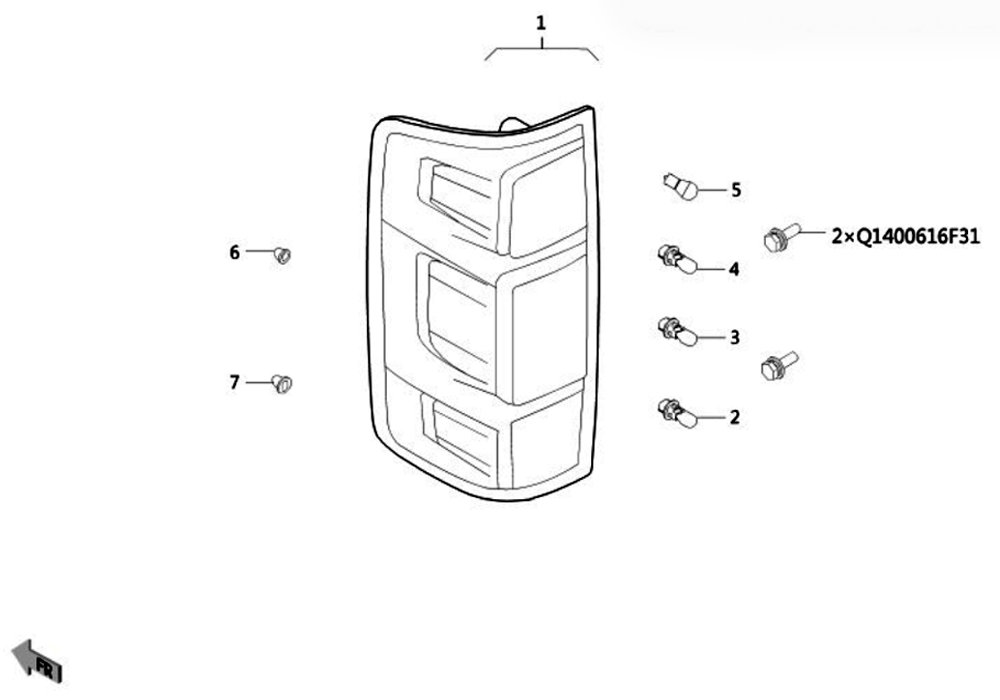 scheme for задние комбинированные приборы