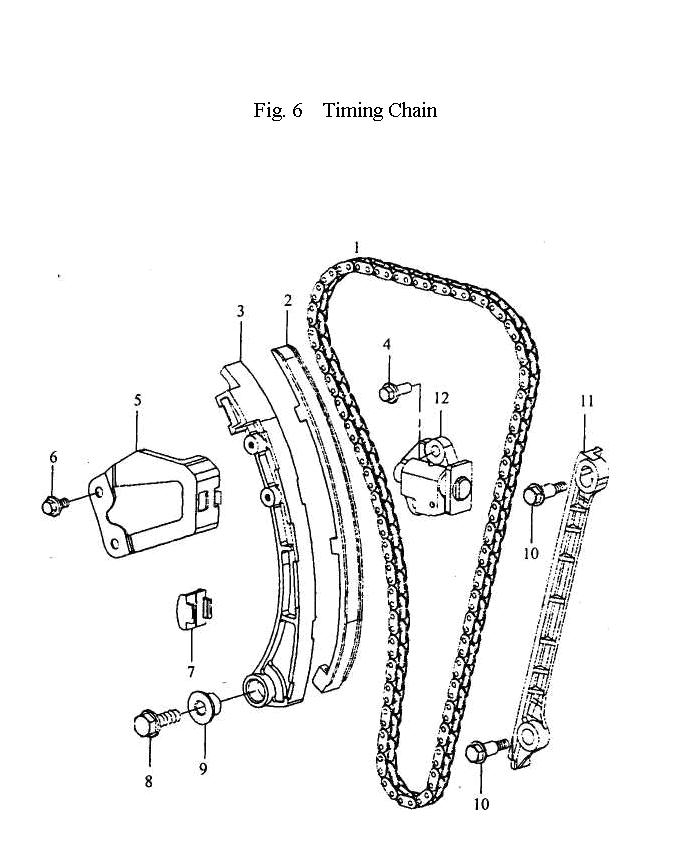 scheme for цепь, натяжитель , успокоитель
