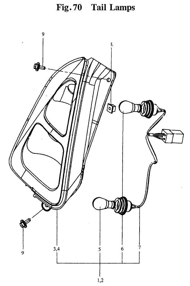 scheme for фонари задние