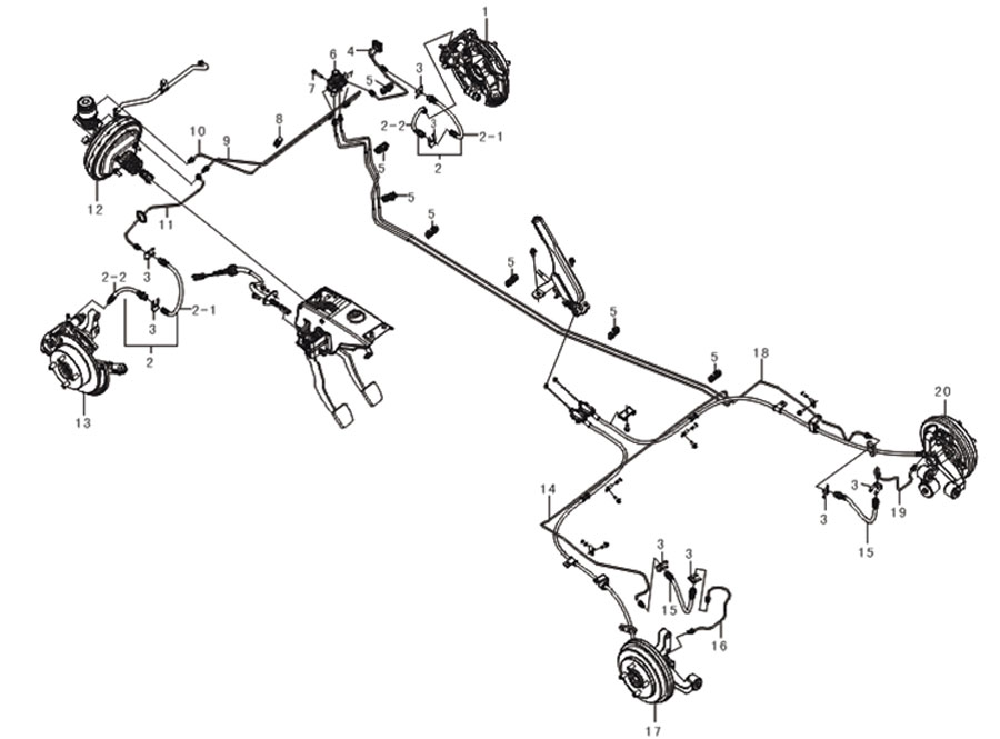 scheme for тормозная система (без абс)