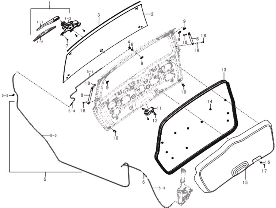 scheme for пятая дверь в сборе