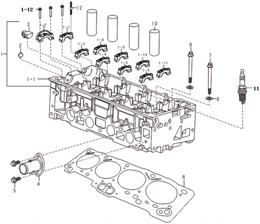 scheme for головка блока цилиндров