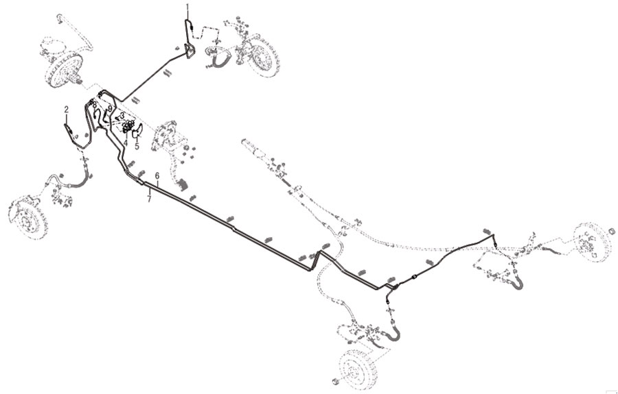 scheme for тормозная система (пропорциональная)