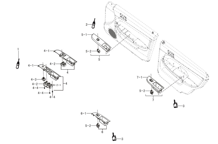 scheme for управление стеклоподъемниками
