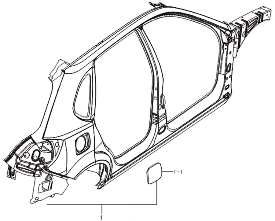 scheme for правая сторона кузова
