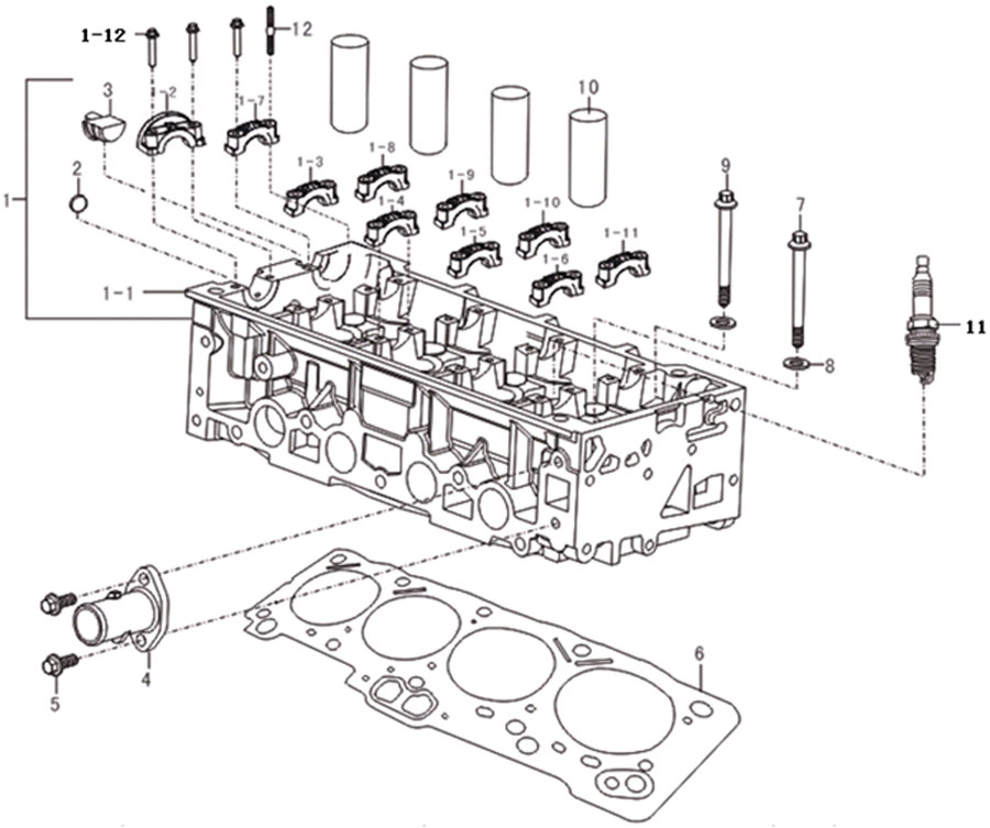 scheme for головка блока цилиндров