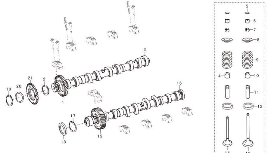 scheme for механизм газораспределения