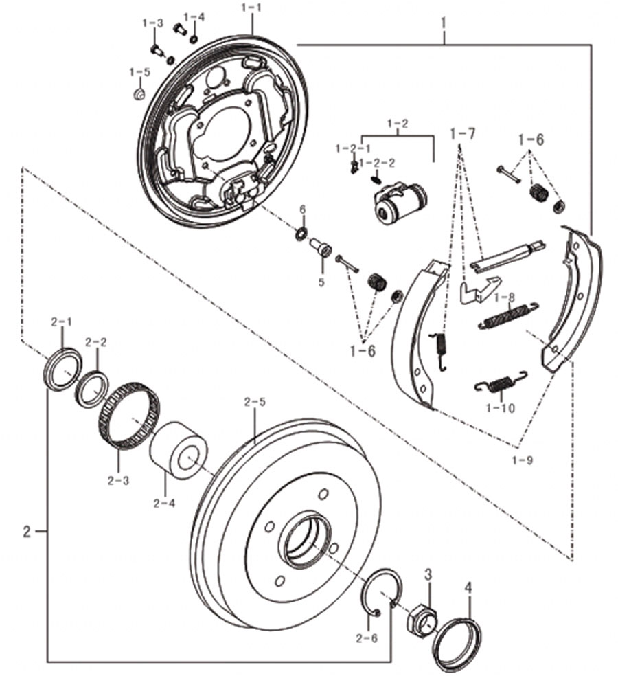 scheme for задний тормоз
