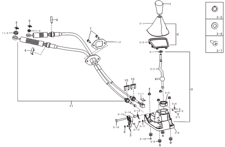 scheme for тросы переключения передач