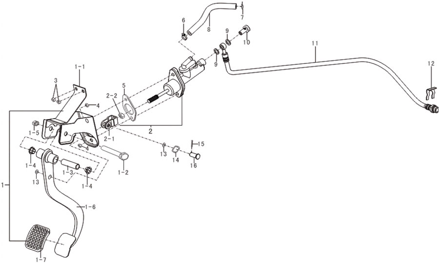 scheme for механизм управления сцеплением