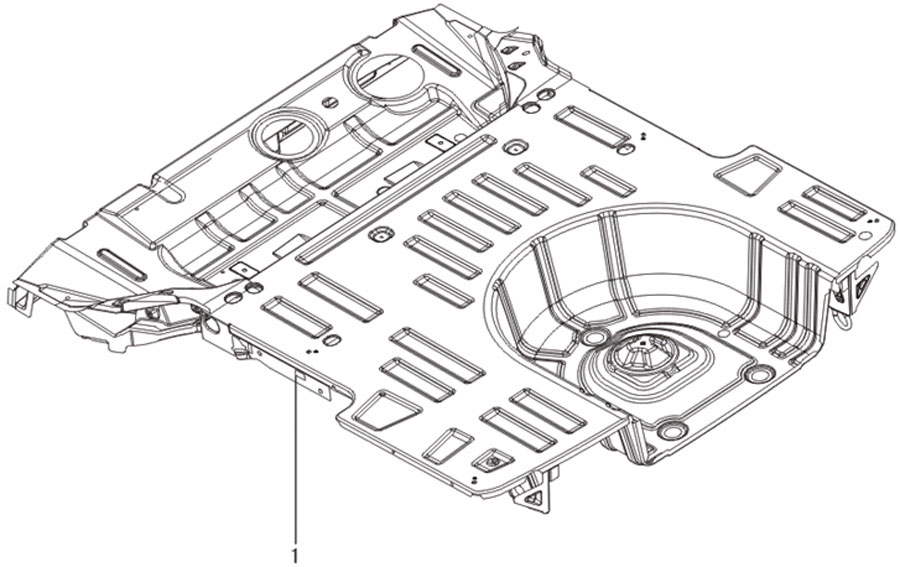 scheme for панели пола, задняя часть