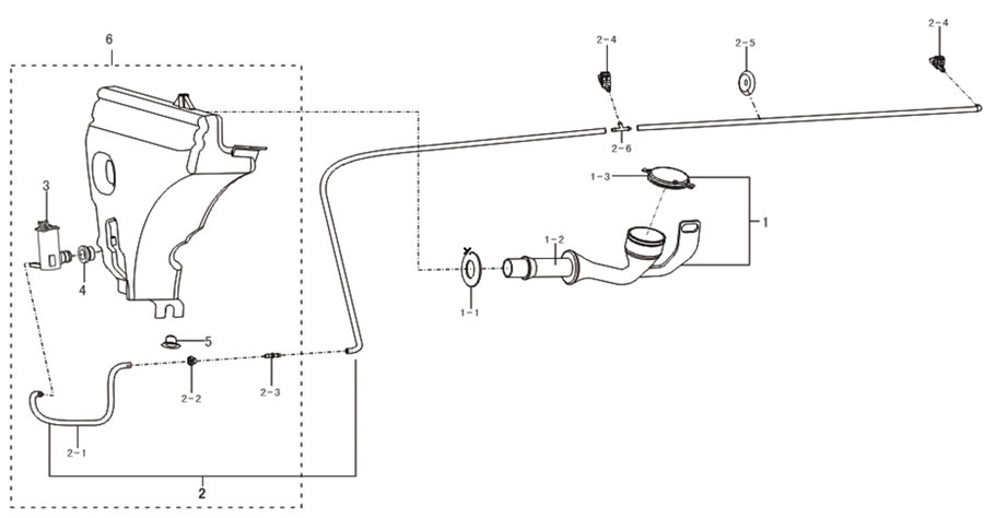 scheme for омыватель ветрового стекла