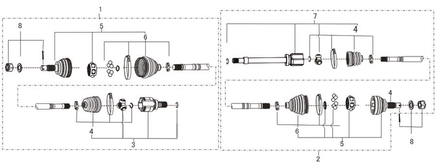 scheme for валы привода колеса