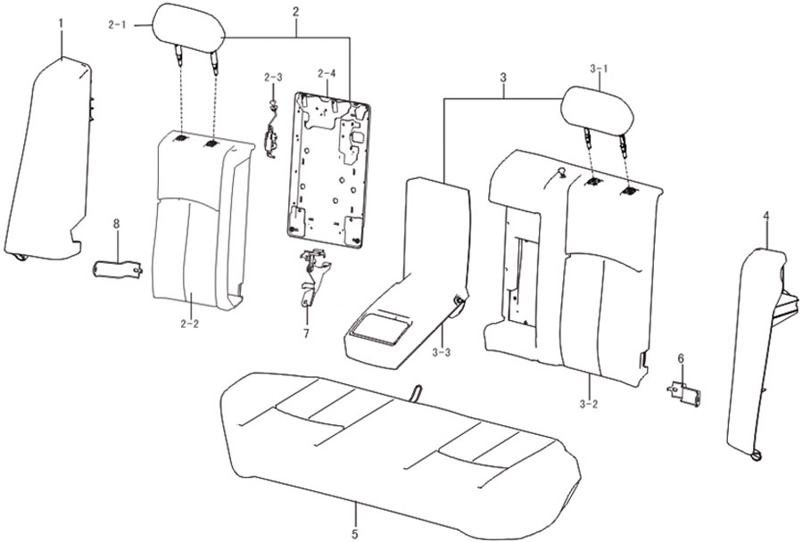 scheme for задние сиденья