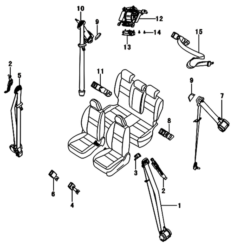 scheme for ремни безопасности