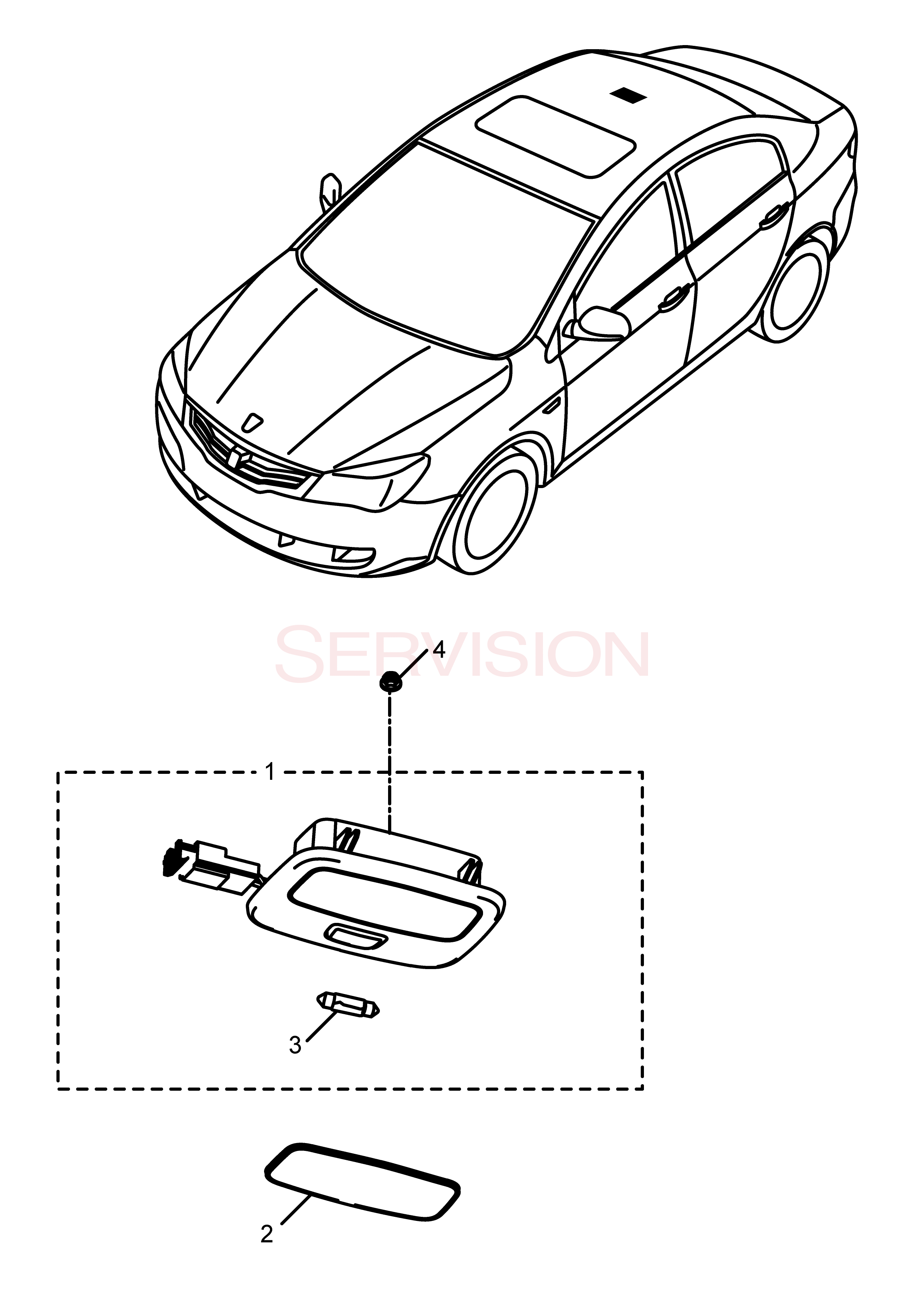 scheme for задние лампы салона