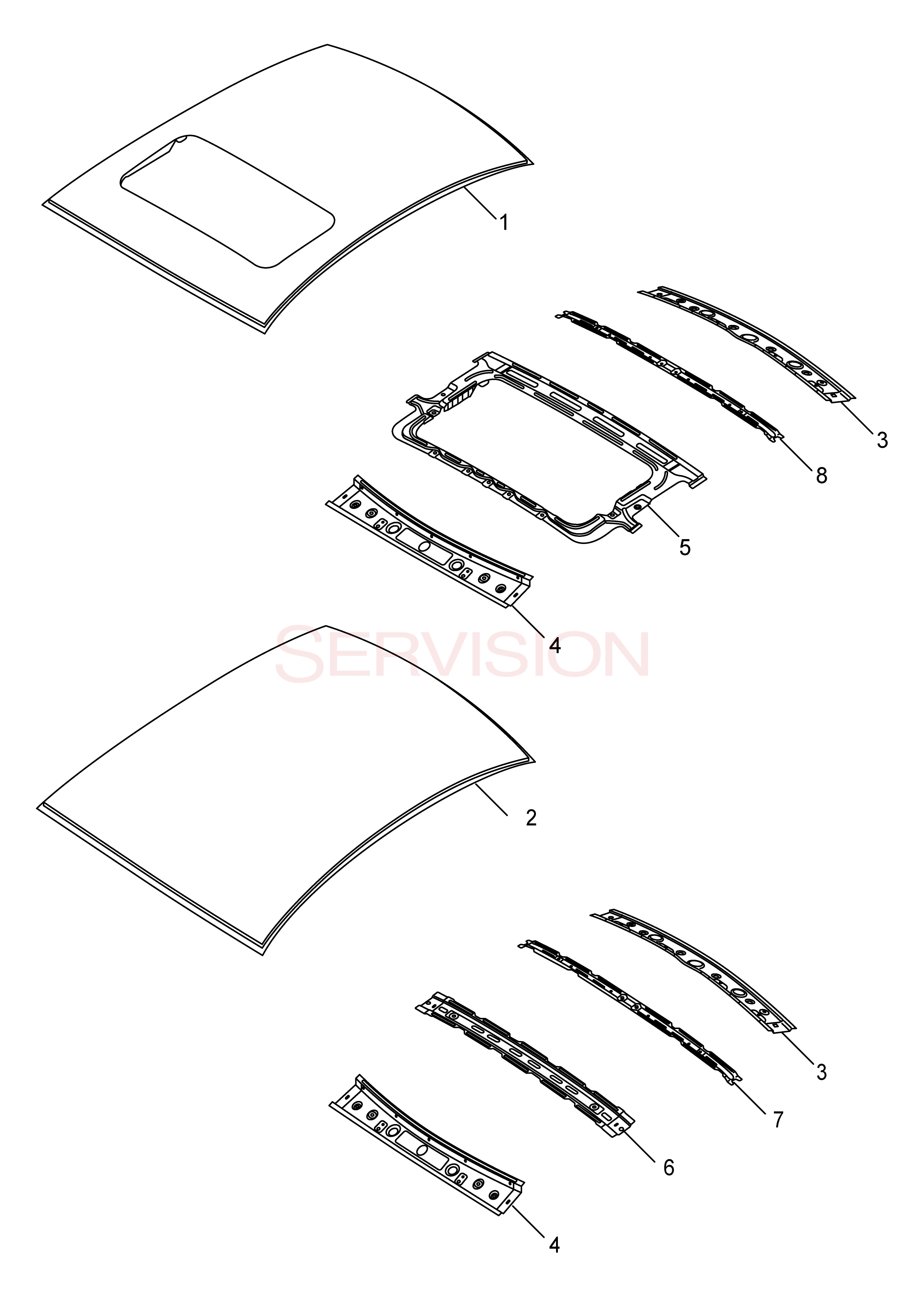 scheme for панели крыши
