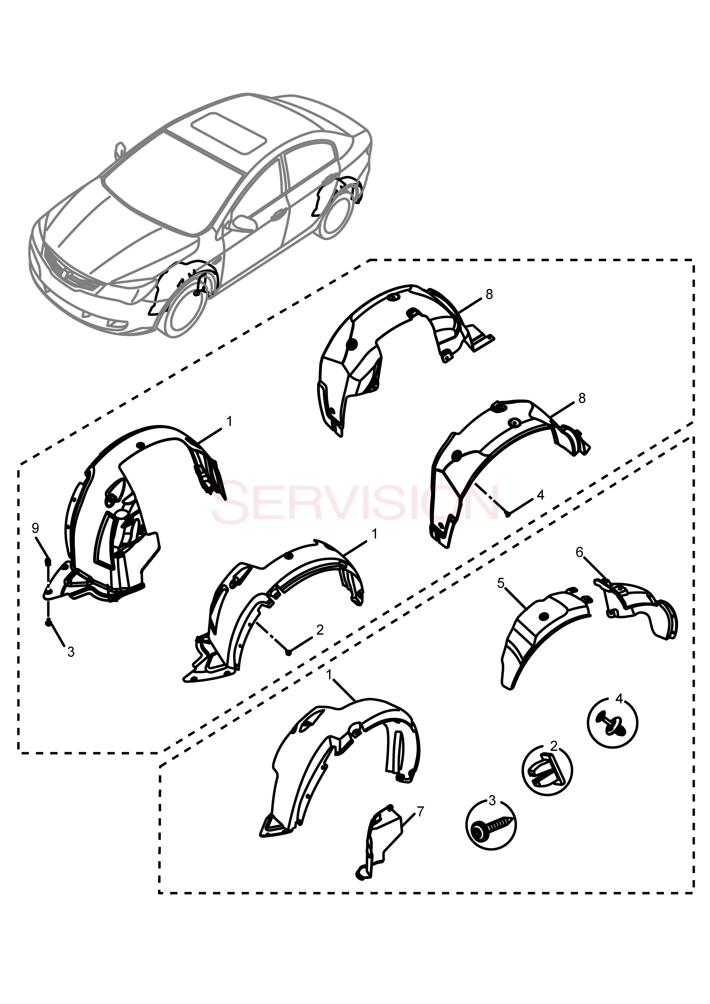 scheme for колёсные арки
