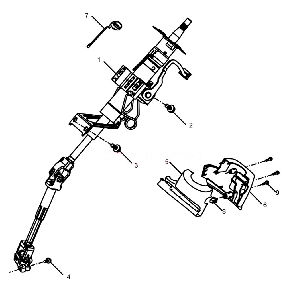 scheme for рулевая колонка