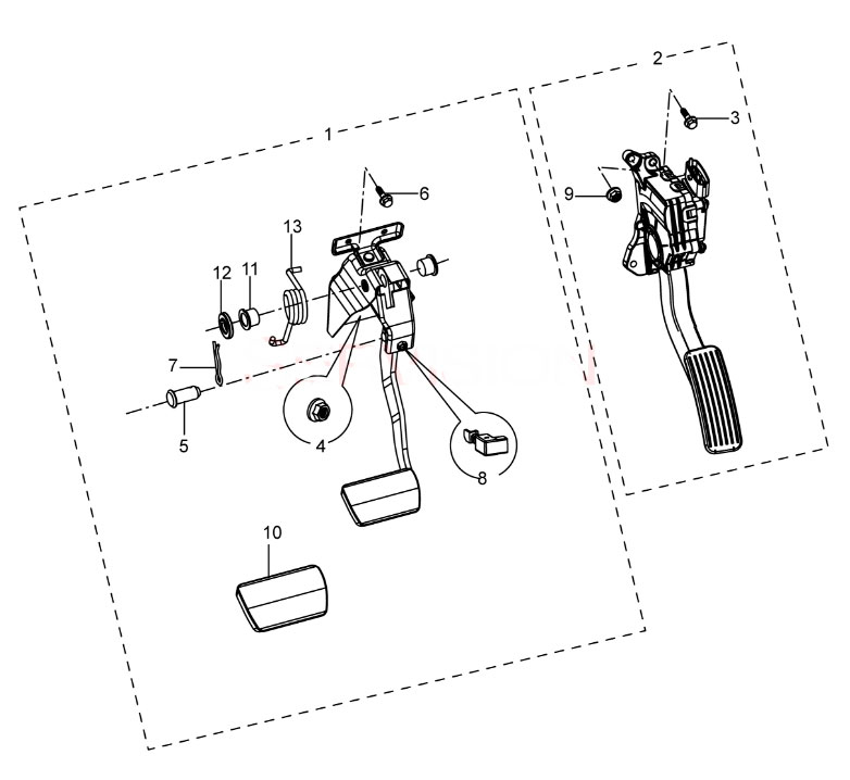 scheme for педаль тормоза AT