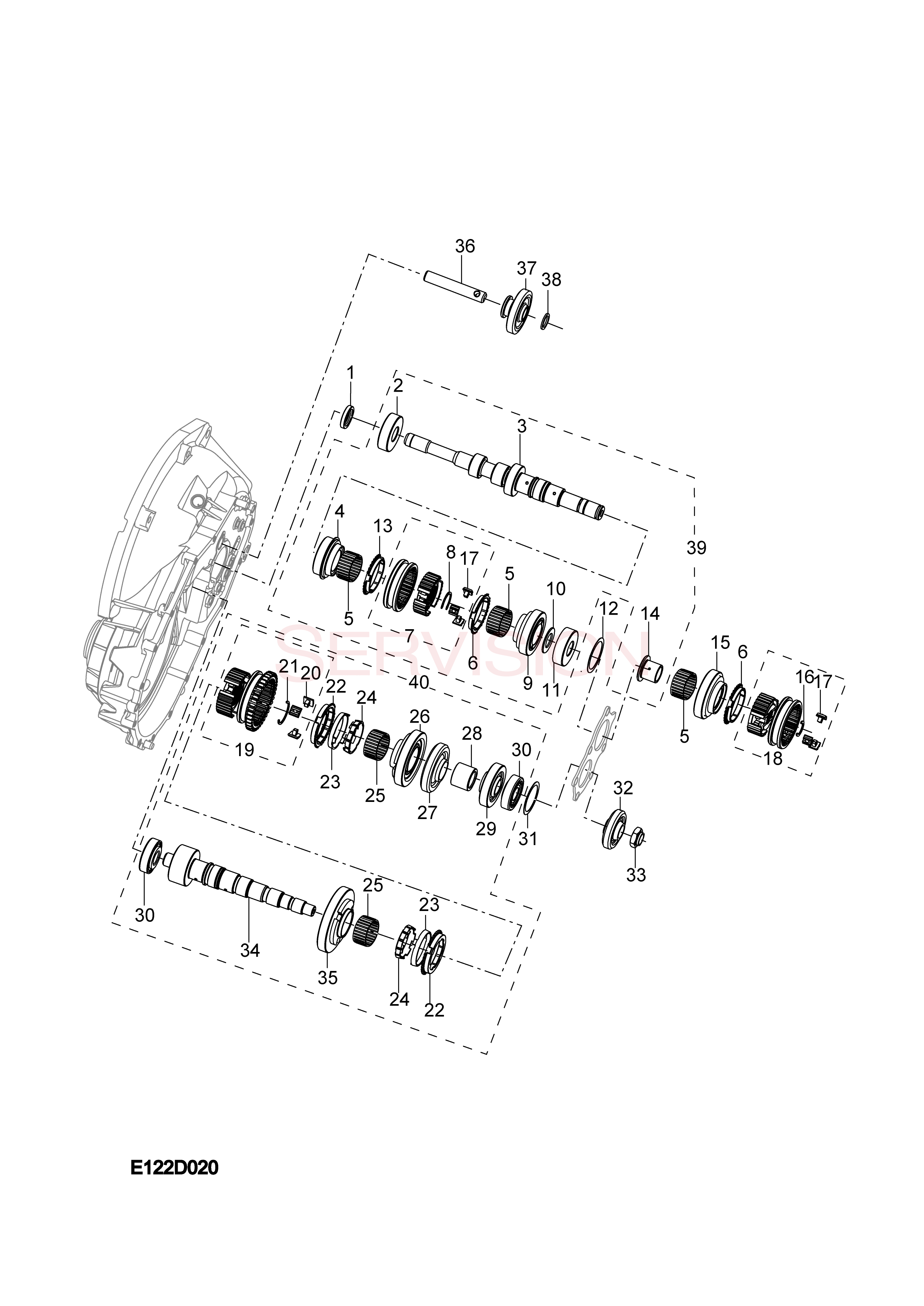 scheme for валы и шестерни