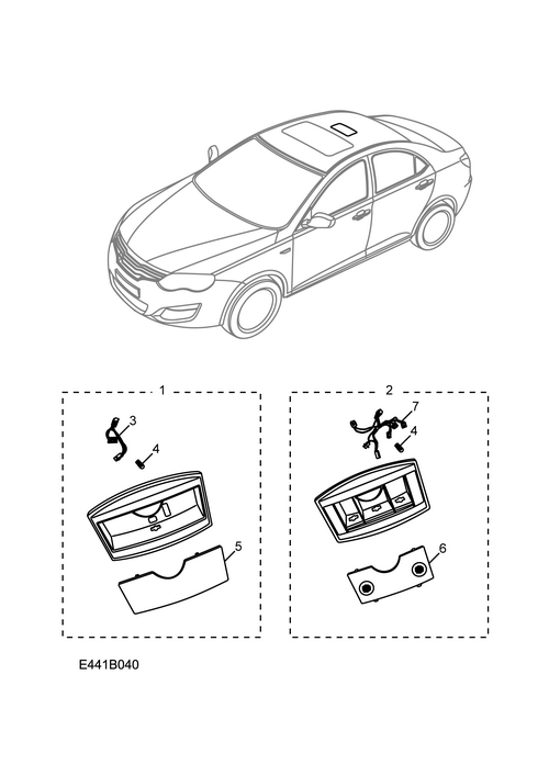 scheme for задние лампы салона