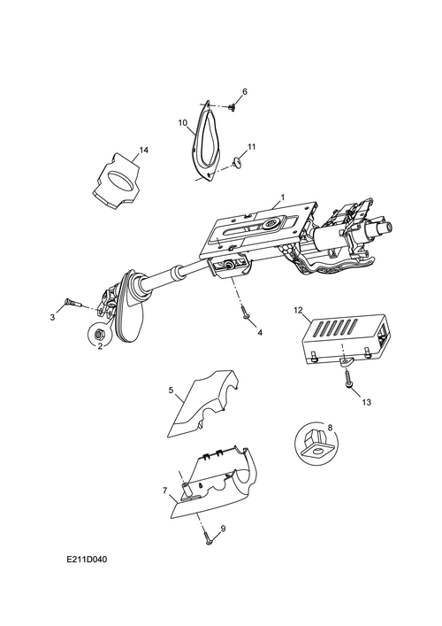 scheme for рулевая колонка