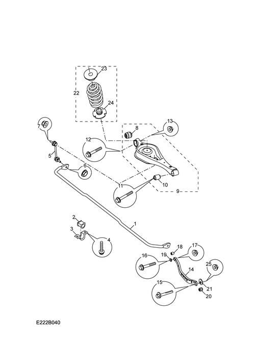 scheme for задний стабилизатор