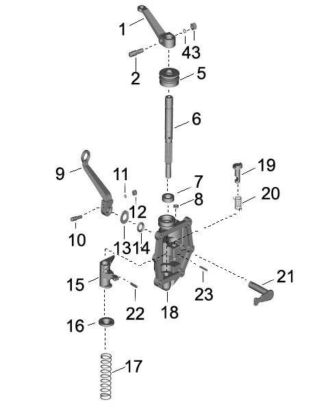 scheme for кпп 1-JK72F механизм переключения