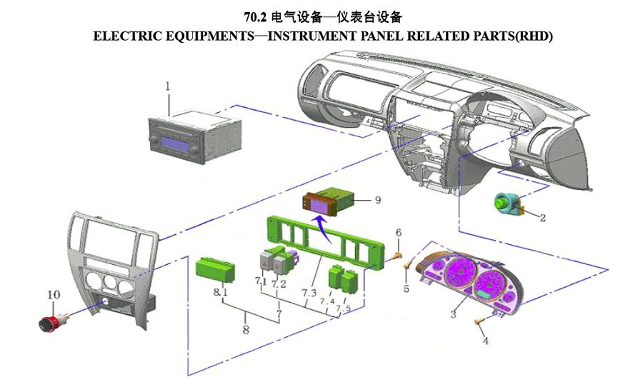 scheme for электро оборудование (5)- инструментальная панель