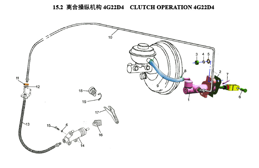 scheme for сцепление 4G22D4