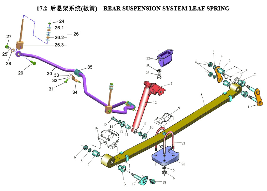 scheme for задняя подвеска