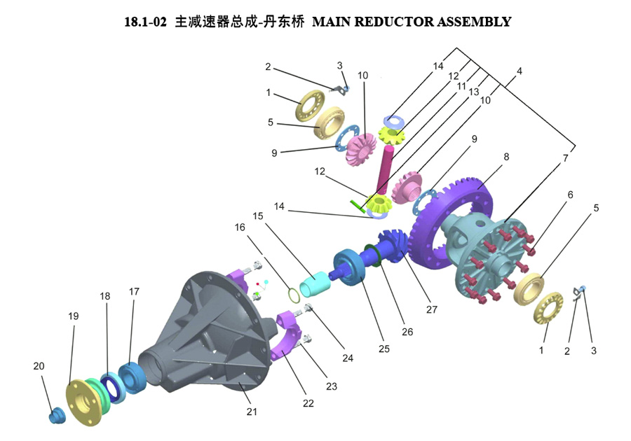 scheme for редуктор заднего моста