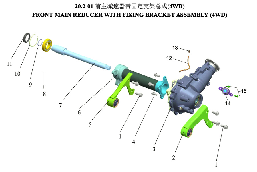 scheme for редуктор переднего моста