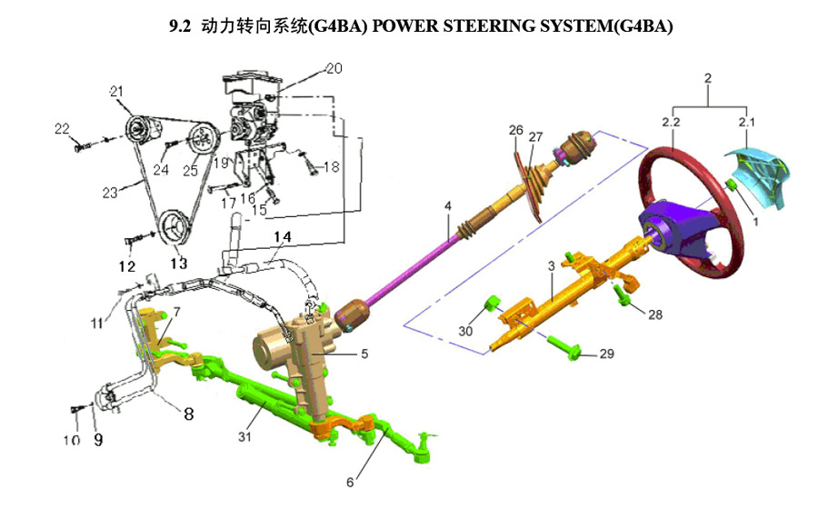 scheme for рулевое управление G4BA