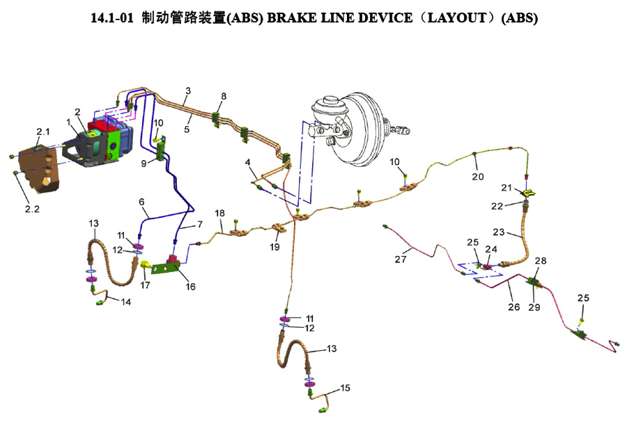 scheme for тормозная система под ABC