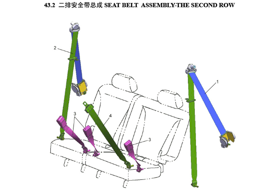 scheme for ремни безопастности 3