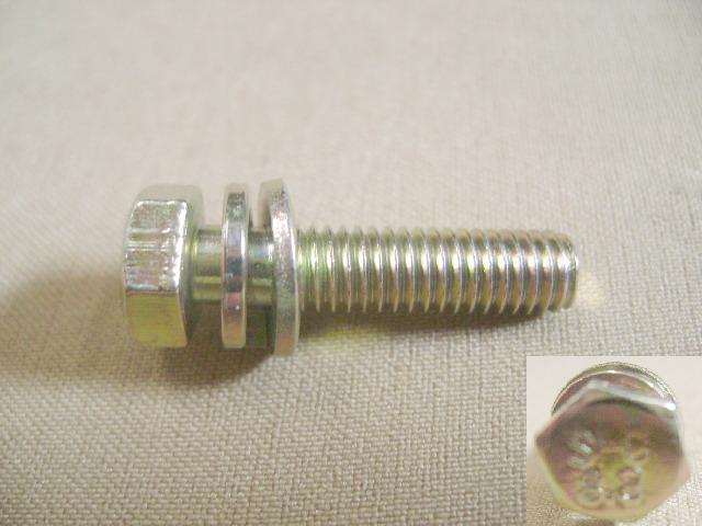 photo for Q1460625 - Hexagon head bolt,spring washer and plain washer assemblies M6 x 25	